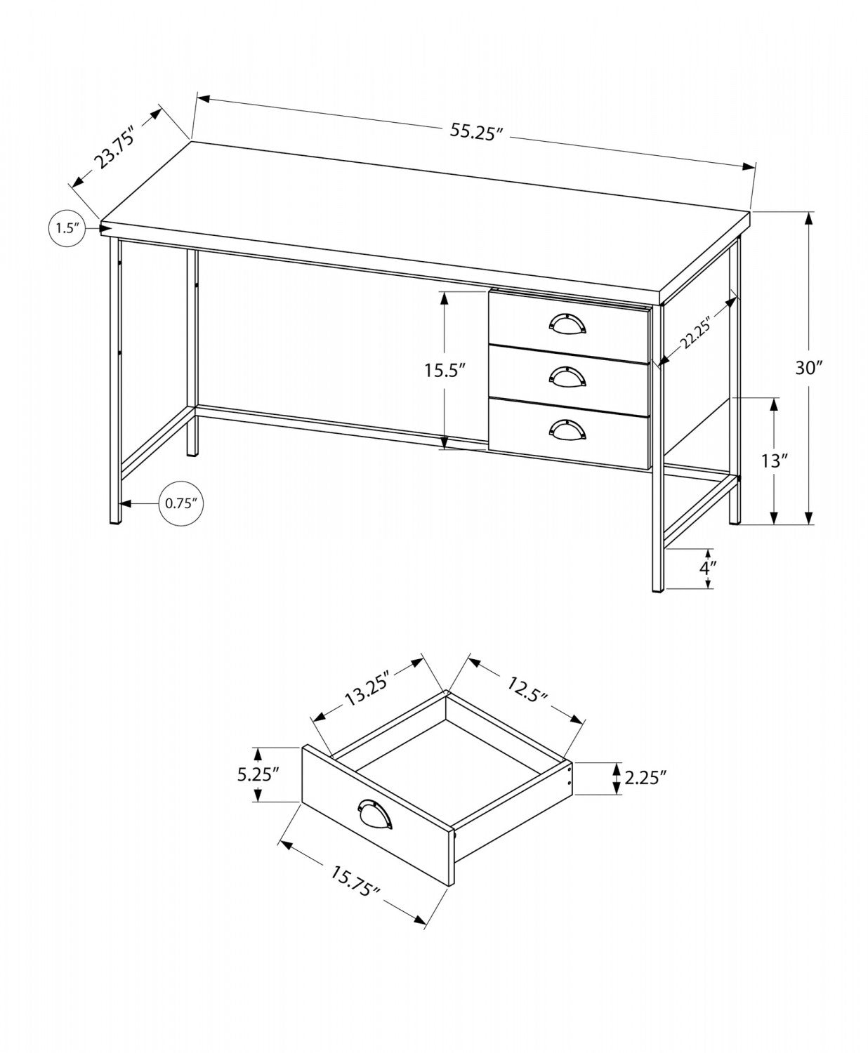 Premium Brown Omber Desk - Modern Wooden Home Office Desk for Study & Work - Perfect for Small Spaces & Remote Work Setup