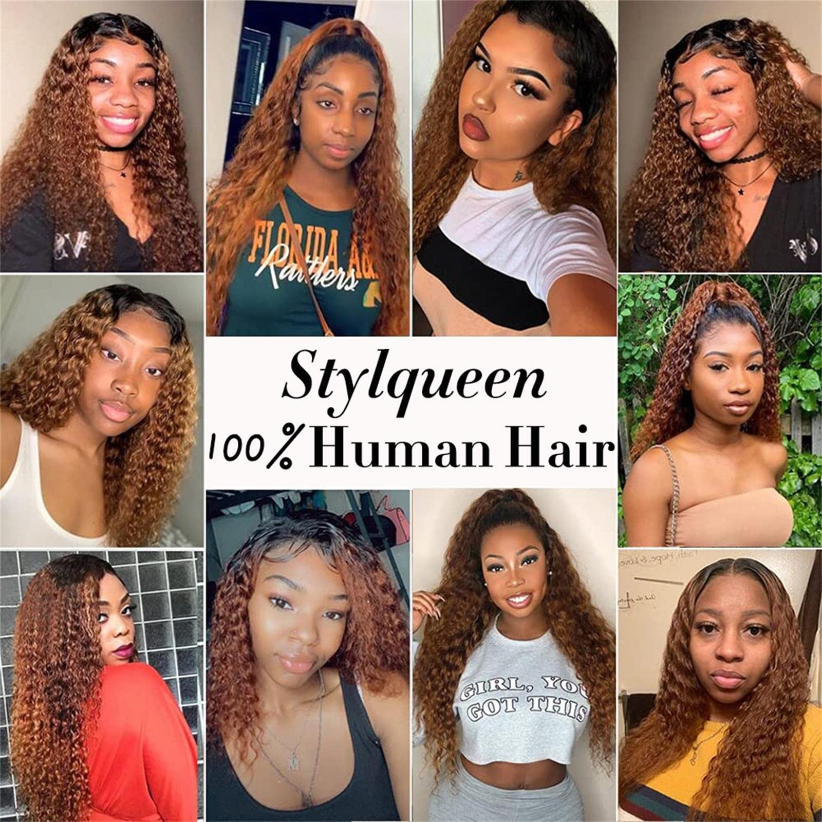 13x4 Ombre Lace Front Wig Human Hair - Pre Plucked Deep Wave Brown Curly Lace Frontal Wigs (1B30 Color, 18 Inch) for Black Women | Perfect for Daily Wear, Parties & Special Occasions