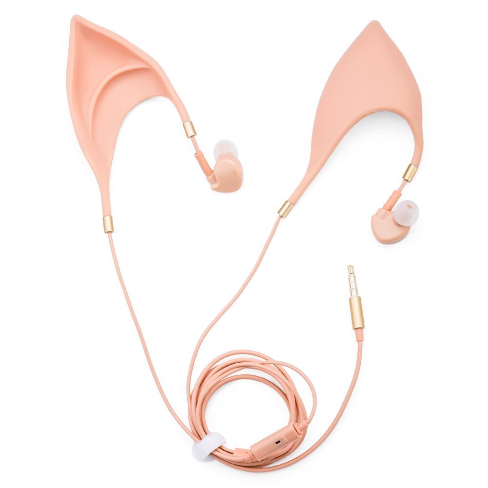 JINSERTA Elf Earbuds - Wireless In-Ear Headphones with Mic for iPhone, Android, Computer | Hands-Free Calling, Music | Perfect for Gaming, Cosplay, Workouts & Commuting