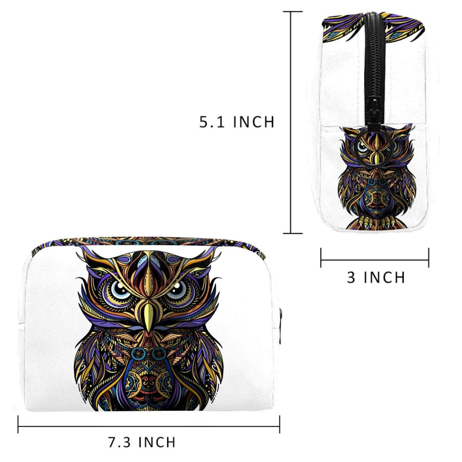 Portable Travel Toiletry Bag with Owl Design - Waterproof Cosmetic Organizer for Makeup & Toiletries | Perfect for Vacation, Gym, and Business Trips