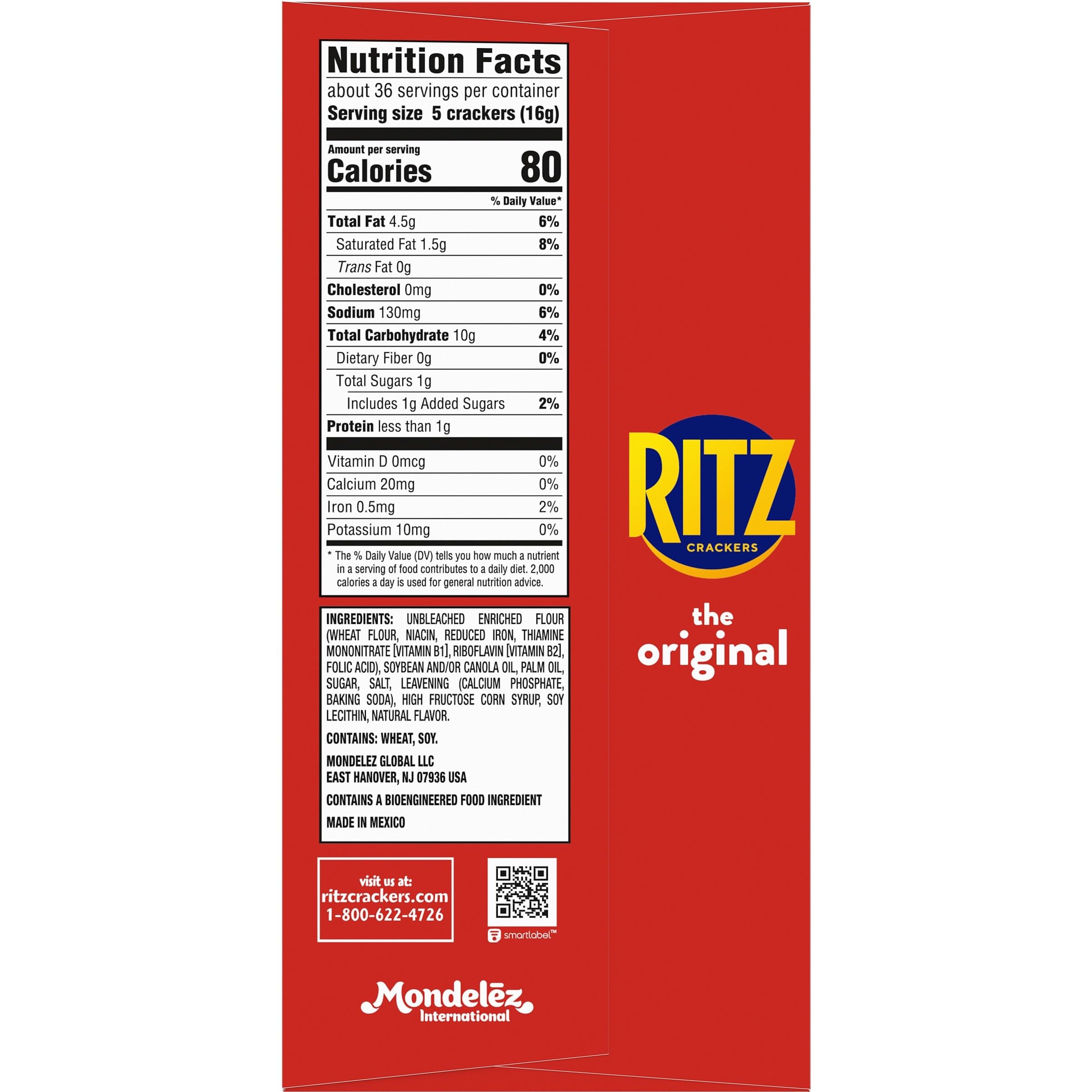 RITZ Original Crackers - Family Size 20.5 oz Box | Delicious Snacks for Kids & Adults | Perfect for Lunchboxes, Parties & On-the-Go Snacking