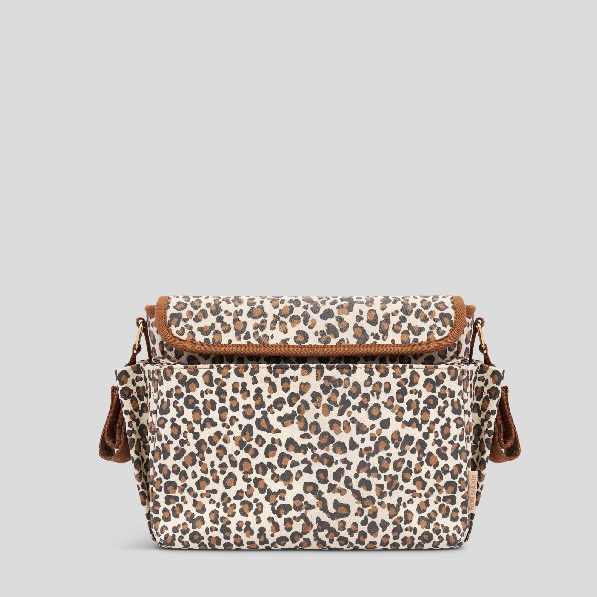 Leopard Print Carryall Pram Caddy - Universal Stroller Organizer with Multiple Pockets for Diapers, Bottles & Essentials - Perfect for Shopping, Walks & Parenting On-The-Go