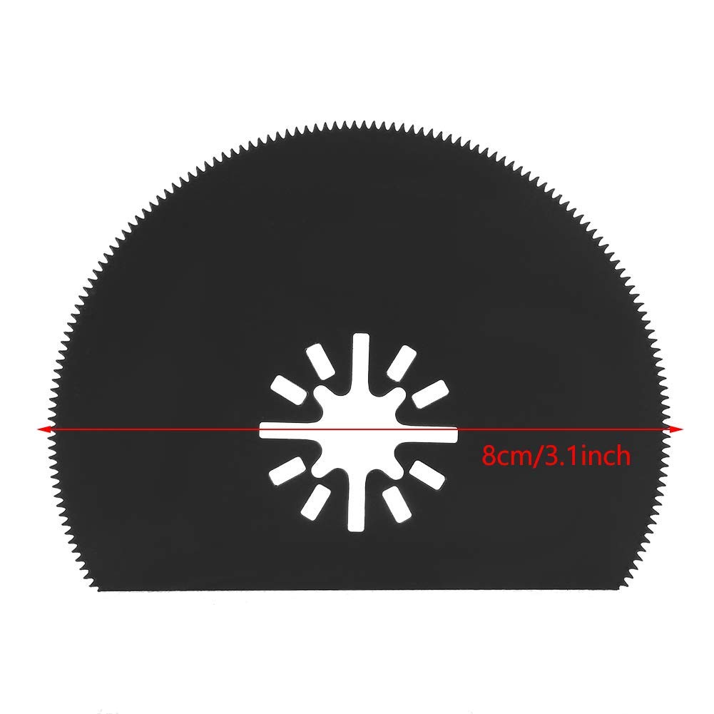 10PCS 80mm Semicircular & Straight Saw Blades - Carbon Steel Multi-Purpose Cutting Blades for Metal, Wood, Fiberglass & Plastic - Compatible with Bosch, Dremel, Overtone & Wickers Oscillating Tools - Perfect for DIY Projects, Home Renovations & Crafting