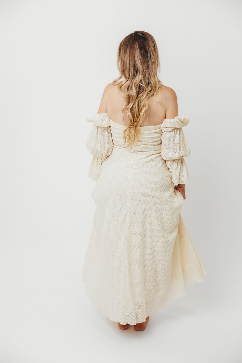 Corrine Tiered Sleeve Maxi Dress with Pockets in Butter Yellow - Bump Friendly Maternity Dress for Women | Perfect for Baby Showers, Beach Vacations & Summer Weddings