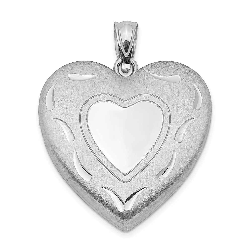 925 Sterling Silver 24mm Heart Locket Pendant Necklace for Women - Elegant Fine Jewelry Gift for Her, Perfect for Valentine's Day, Anniversary, Birthday & Special Occasions