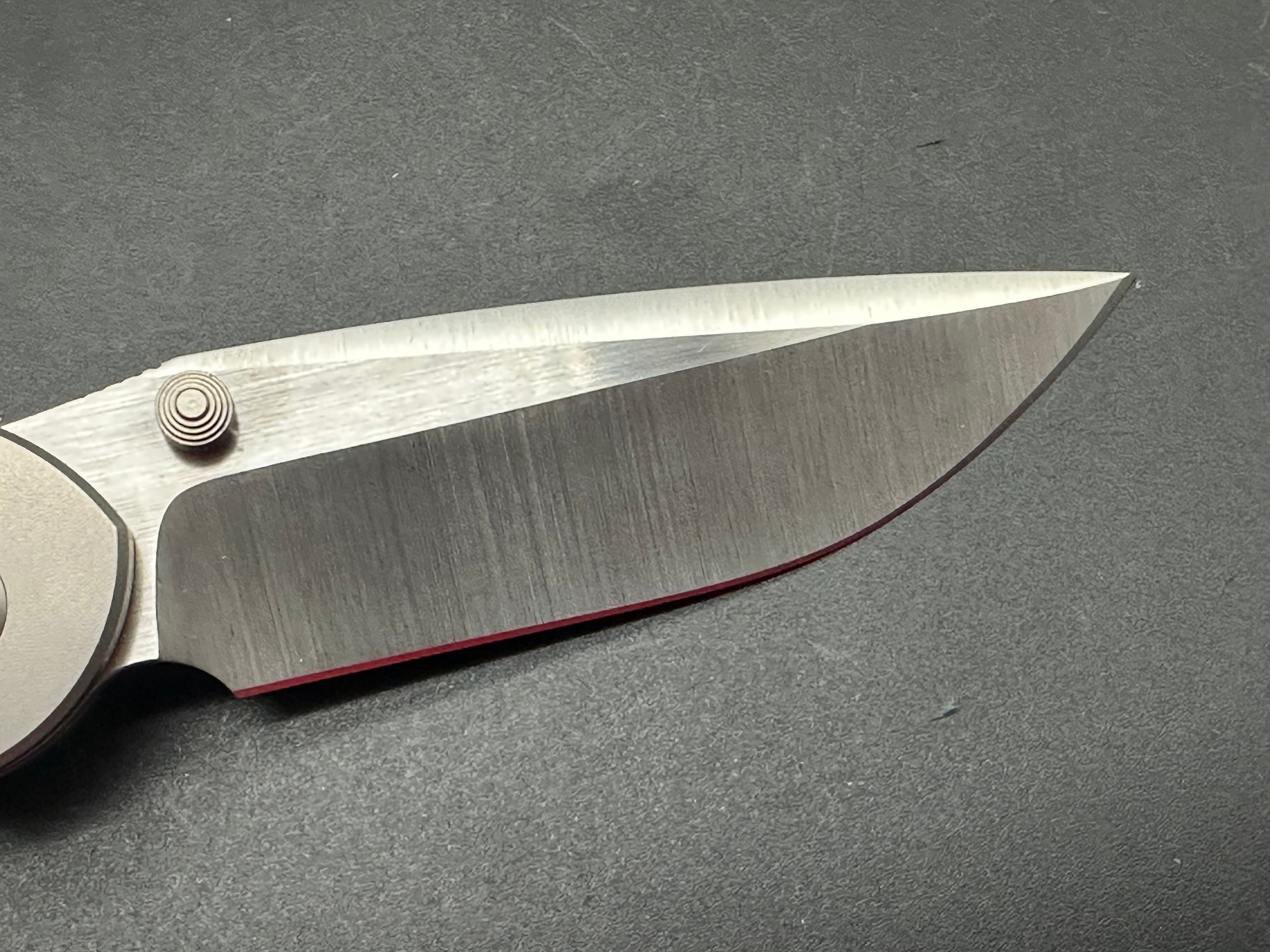 Premium CMF Print FL Titanium Bead Blast M390 Knife - Durable EDC Pocket Knife for Outdoor Camping, Hiking & Survival