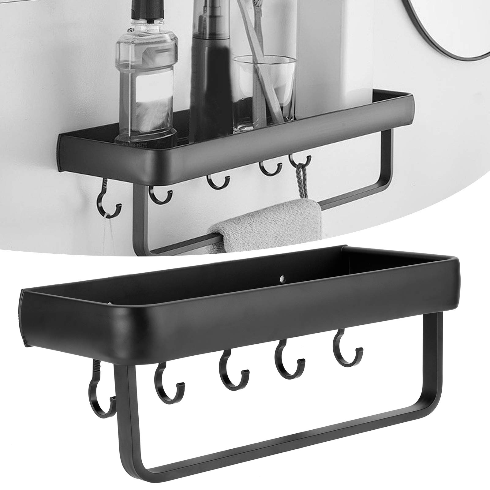 Modern Wall Mounted Bathroom Shelf & Shower Caddy - Rustproof Stainless Steel Storage Organizer for Bathroom, Shower, and Kitchen (Type C) | Space-Saving Solution for Toiletries, Soaps & Kitchen Essentials