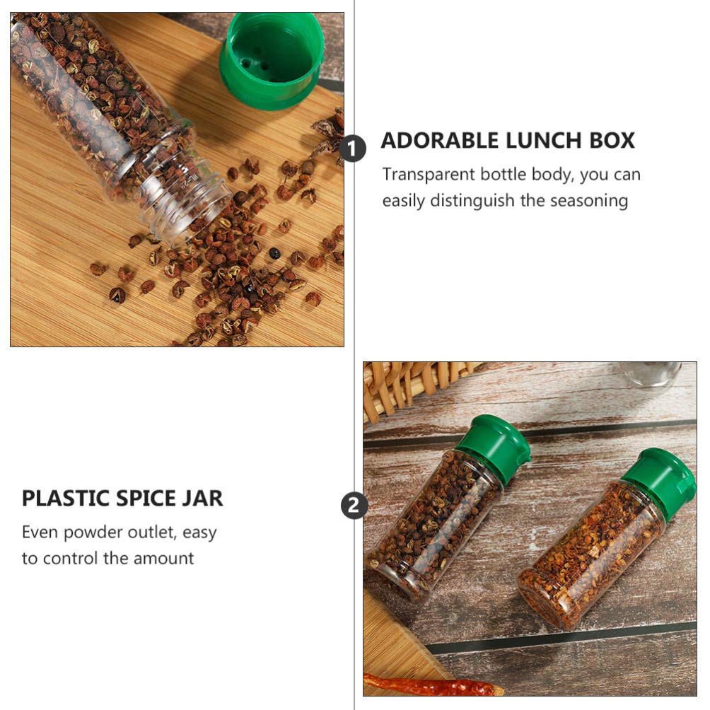 HEMOTON 40-Piece Plastic Spice Shaker Set with Lids - Castor Sugar Dispenser, Pepper Bottle, Seasoning Jars for Kitchen, Restaurant & Home Use - Perfect for Salt, Pepper, Spices & Condiments