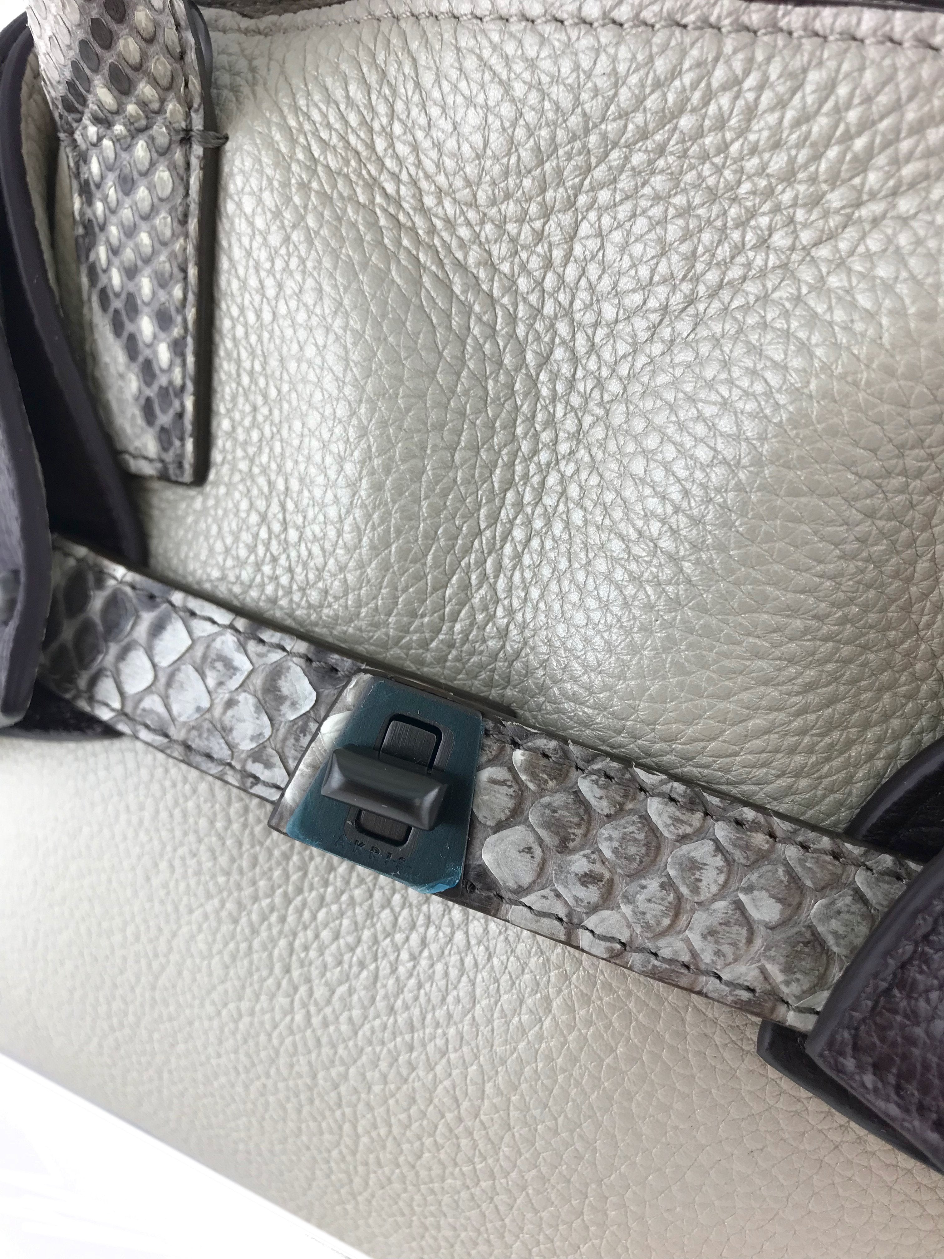 Akris XS AI Python Leather Convertible Crossbody Bag - Luxury Designer Handbag for Women | Perfect for Work, Travel & Evening Events