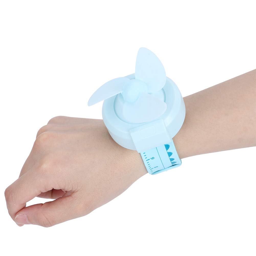 Portable Sports Fan with Wrist Strap - USB Rechargeable Mini Fan for Kids, Outdoor Activities, Travel & Work (Blue) | Stay Cool Anywhere
