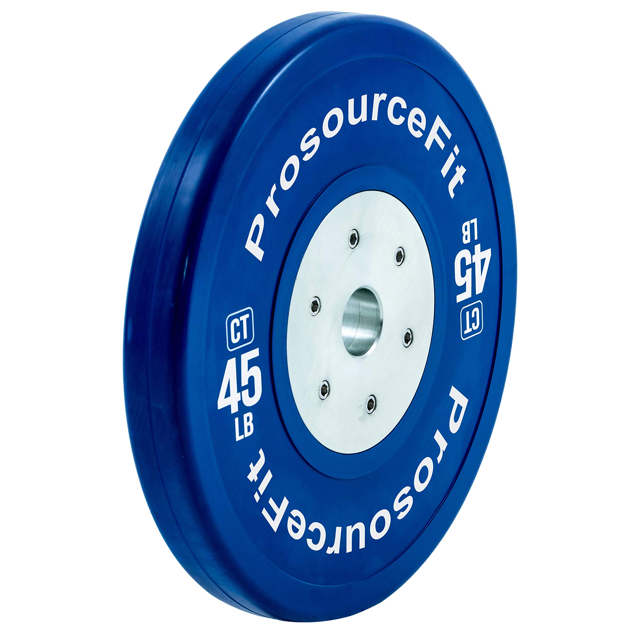 ProsourceFit Competition Color Training Bumper Plates - 45lb Rubber Weight Plates with Steel Insert for CrossFit, Powerlifting & Weight Training - Perfect for Home Gym, Cross Conditioning & Strength Workouts