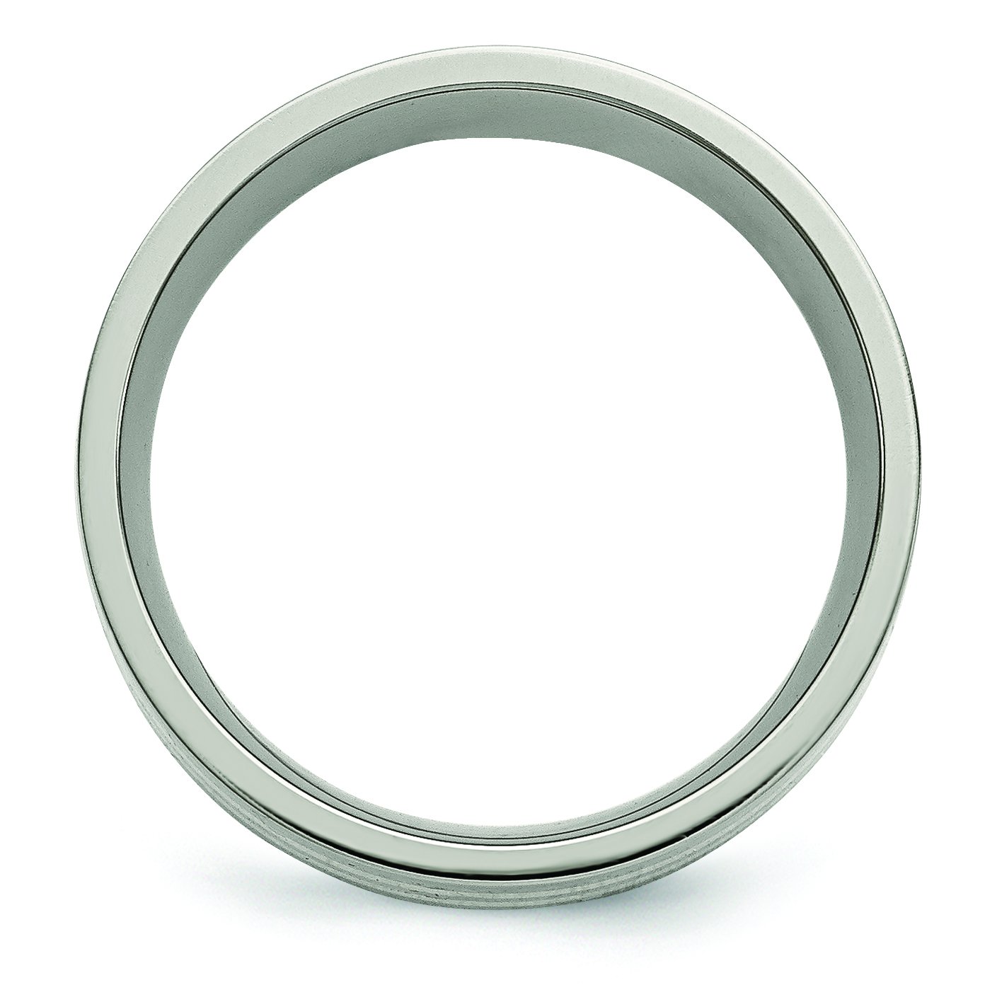 8mm Polished Titanium Men's Wedding Band with 14k Yellow Gold Inlay - Flat Edge Design for Comfort & Durability - Perfect for Engagement, Anniversary, and Everyday Wear