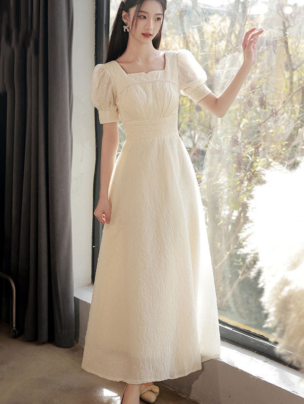 Elegant Champagne A-Line Bridesmaid Maxi Dress for Wedding, Formal Party & Special Occasions - Perfect for Bridesmaids, Prom & Evening Events
