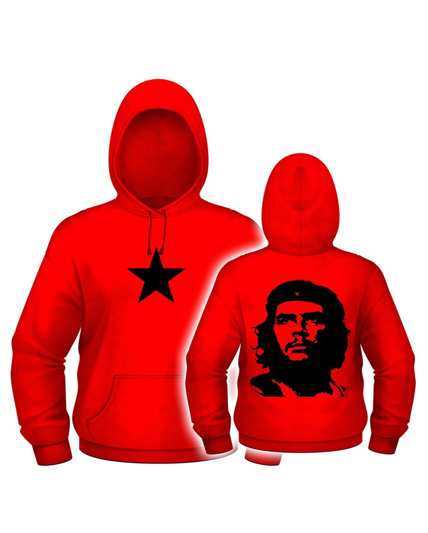 Red and Black Star Print Classic Hoodie - Soft Cotton Pullover for Men & Women | Casual Wear, Street Style, Gym & Lounge Comfort