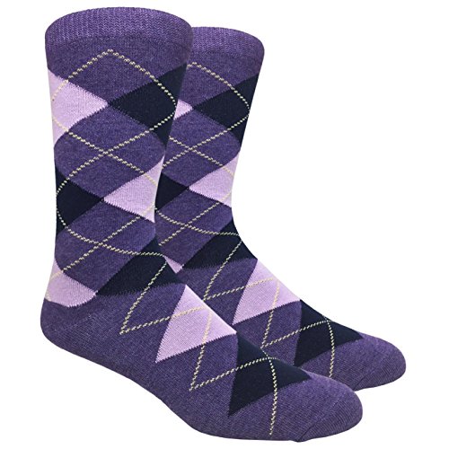 Argyle - Purples With Navy & Yellow
