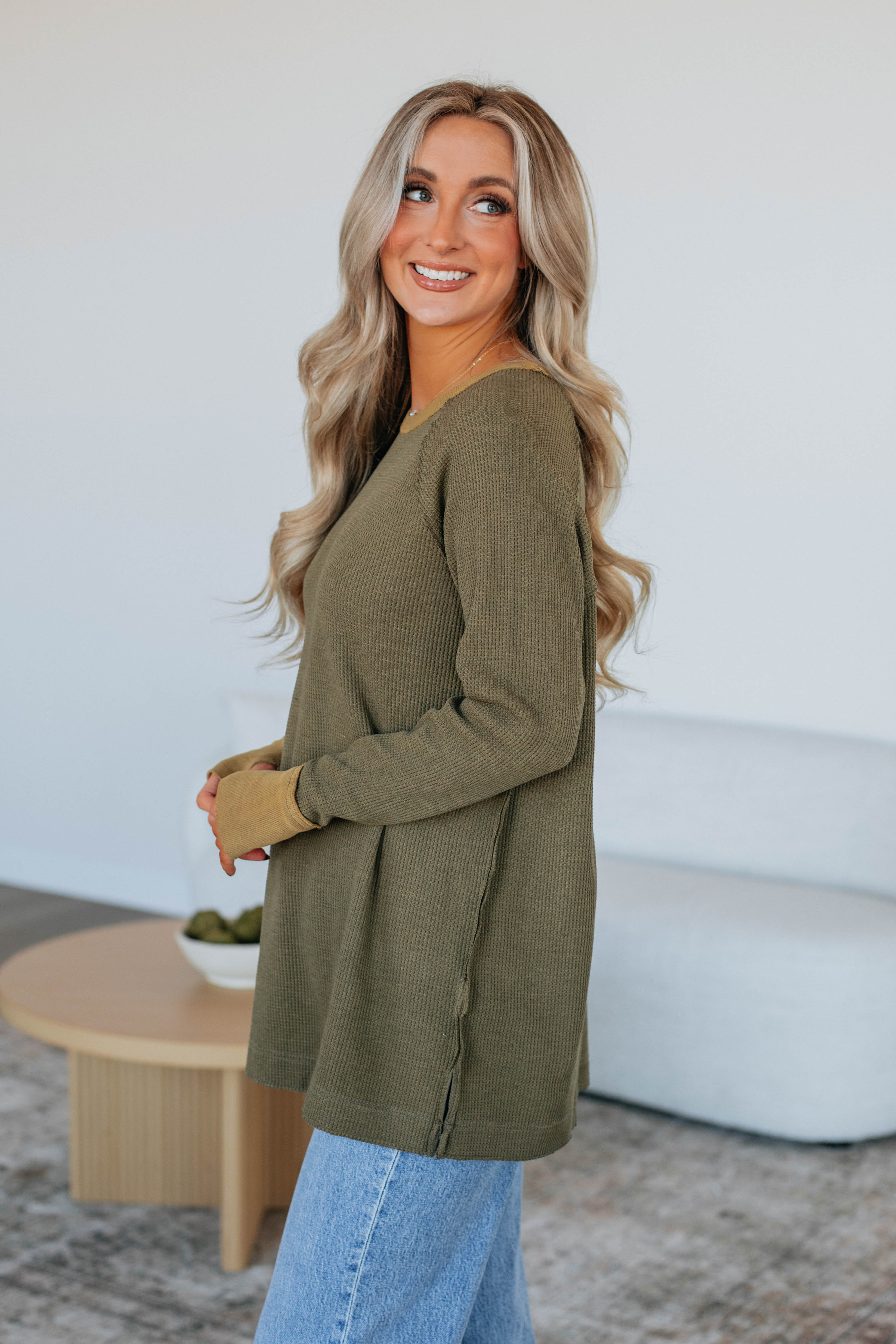 Dafina Knit Top for Women - Soft & Comfortable Dark Olive Pullover | Perfect for Casual Wear, Layering & Everyday Outfits