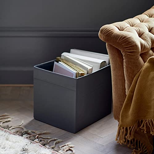 Foldable Cloth Storage Bins 13x15x13 - 2 Pack Black Organizers for Closet, Shelf & Nursery