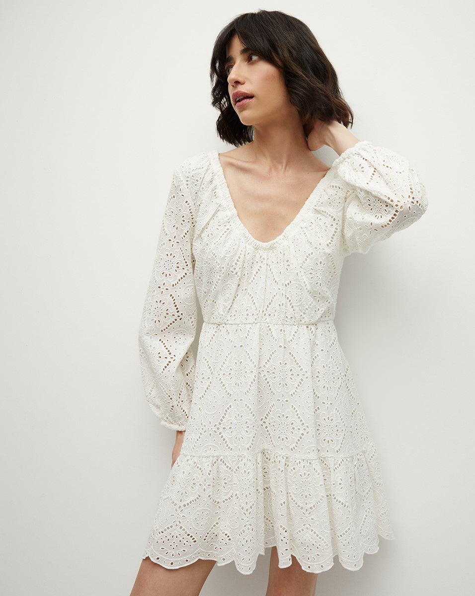 Calibra Eyelet Dress for Women - Floral Lace Summer Sundress with Adjustable Straps | Perfect for Beach, Vacation, and Casual Outings