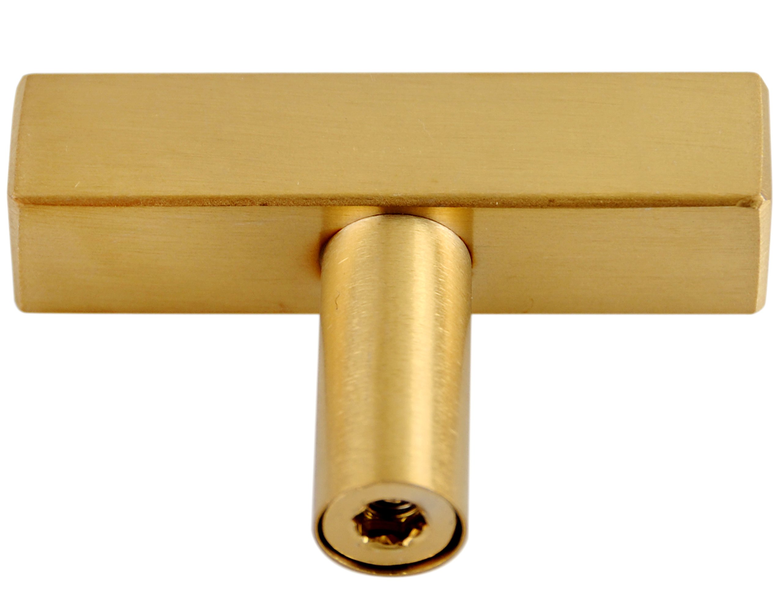 TMC Gold Cabinet Handles - 50 Pack 2 Inch (50mm) Stainless Steel Square Single Hole Pulls for Kitchen & Bathroom Cabinets - Premium Hardware for Drawers, Wardrobes & Furniture (THD1212GD-50PAMZ)