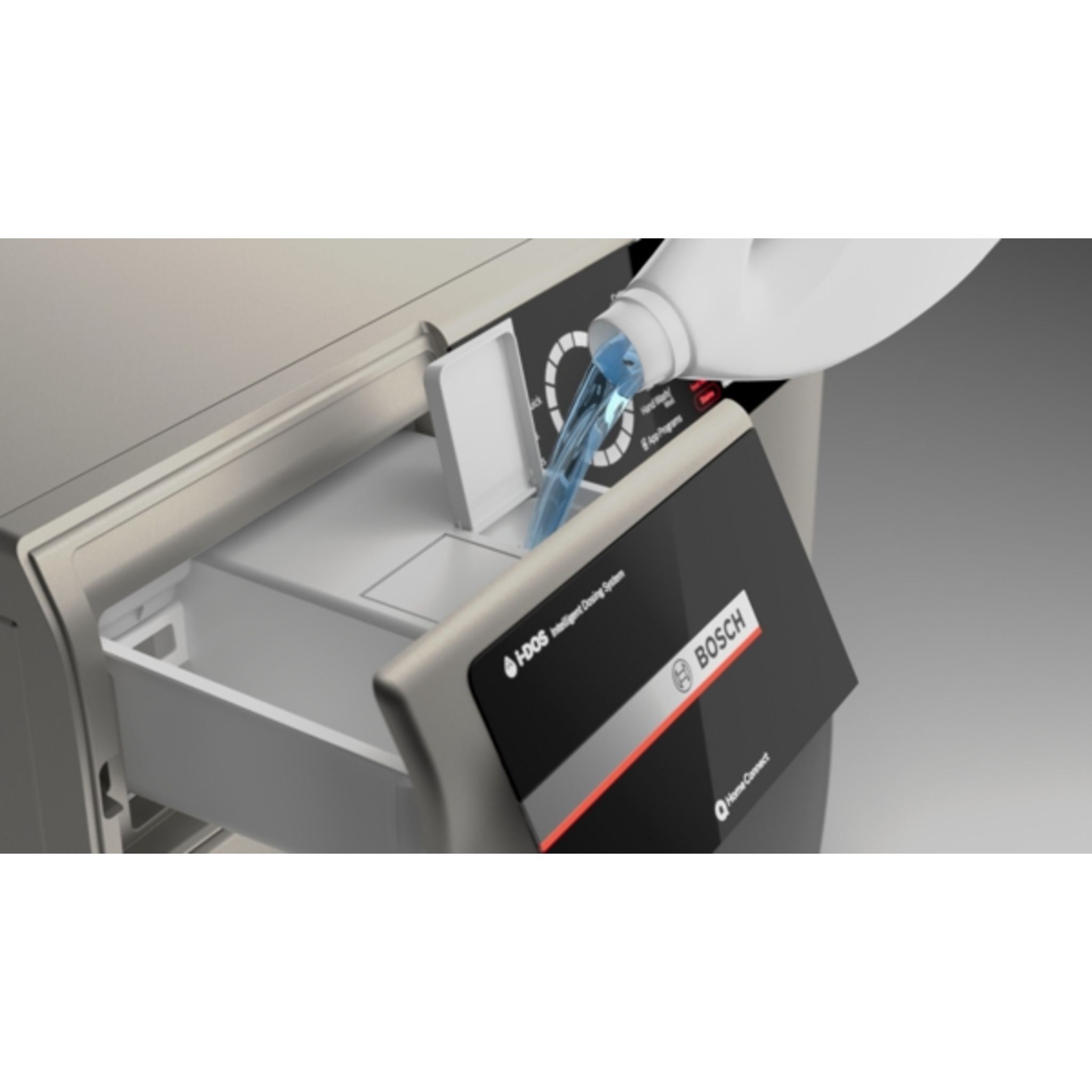 Bosch 500 Series Front Load Washer and Dryer Pair (WGB246AXUC & WQB245AXUC) in Pearl Steel - Energy Efficient Laundry Set for Modern Homes
