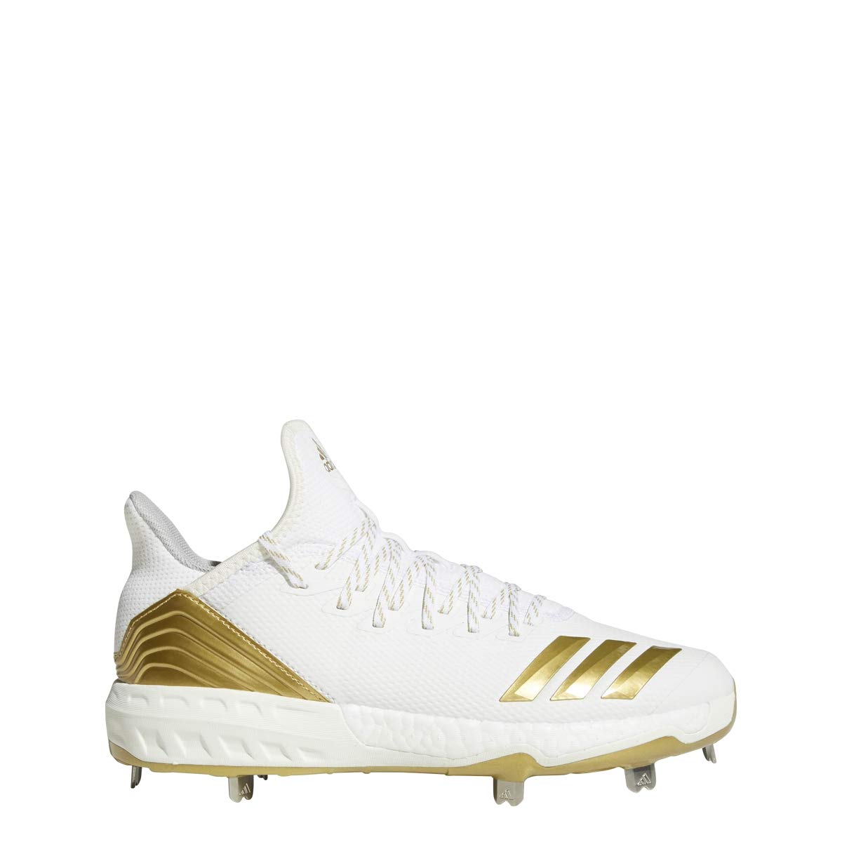 adidas Men's Icon 4 Baseball Cleats - Gold & White Sneakers for Casual Wear & Baseball Games | Comfortable Athletic Shoes for Training & Outdoor Sports