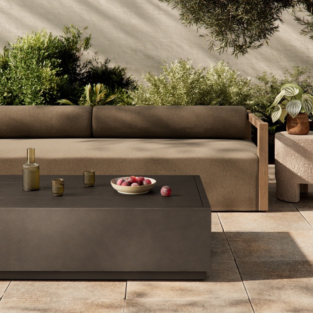 Messo Outdoor Metal Coffee Table - Bronze Finish Patio Furniture for Garden, Poolside & Backyard Relaxation