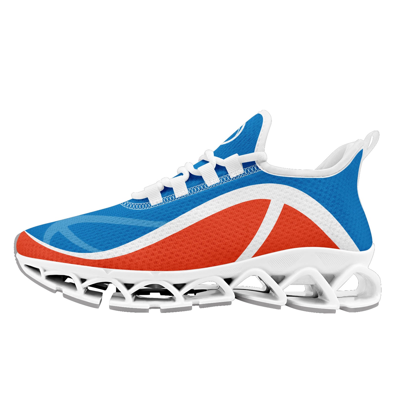 Custom Blue & Orange Maxsoul Personalized Sneakers - Lightweight Comfortable Athletic Shoes for Men & Women (FN003XD D020391) - Perfect for Running, Gym Workouts & Casual Wear