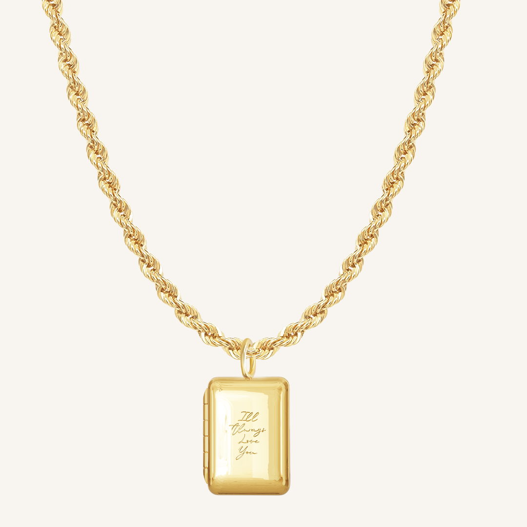 Personalized Etch Story Photo Locket Necklace - Custom Engraved Memorial Jewelry for Loved Ones | Perfect Gift for Anniversaries, Birthdays & Special Occasions