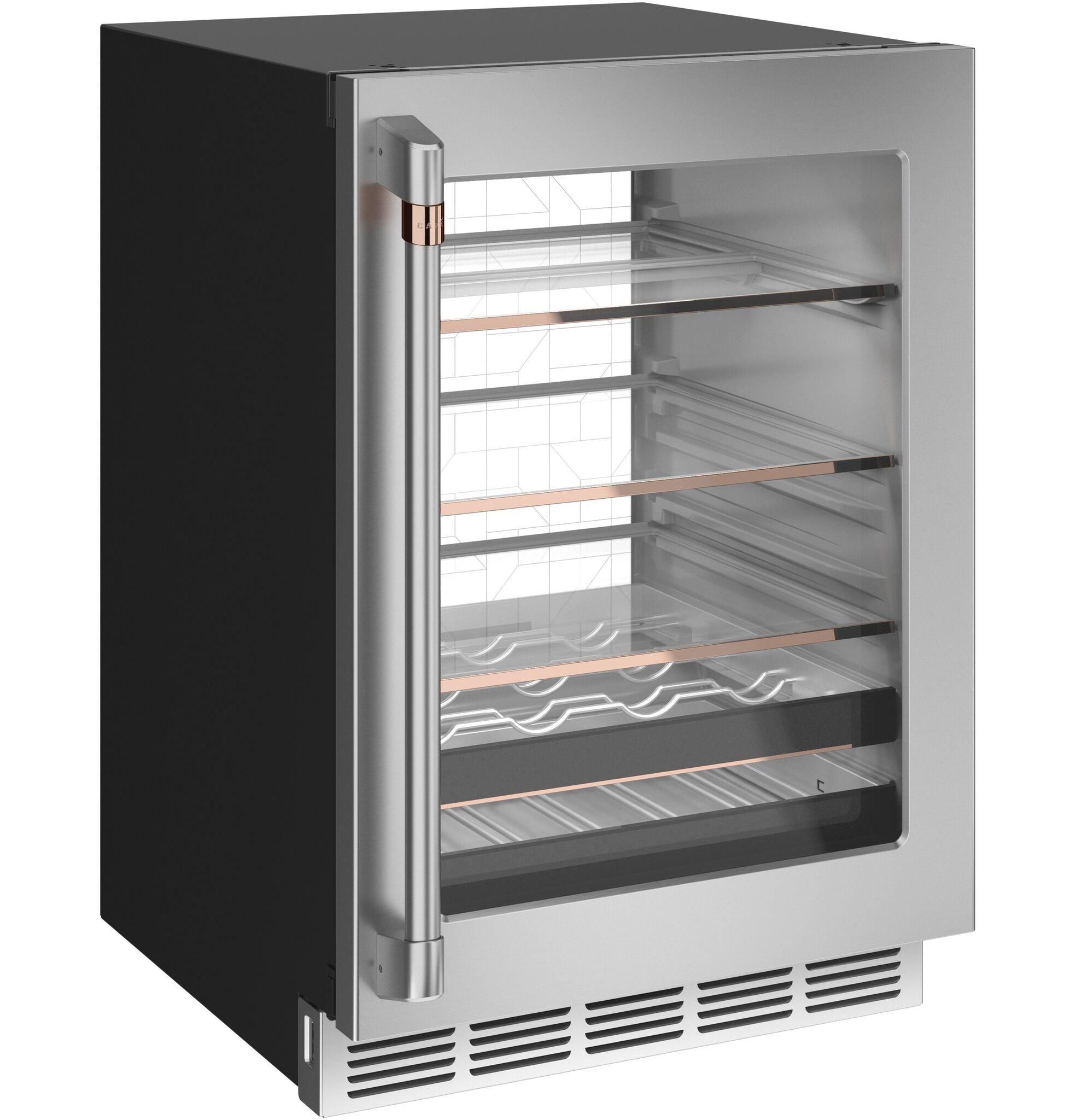 Stainless Steel Commercial Beverage Center 5.1 cu.ft Under Counter Drink Fridge - CCP06BP2PS1 - Perfect for Restaurants, Cafes, and Office Break Rooms