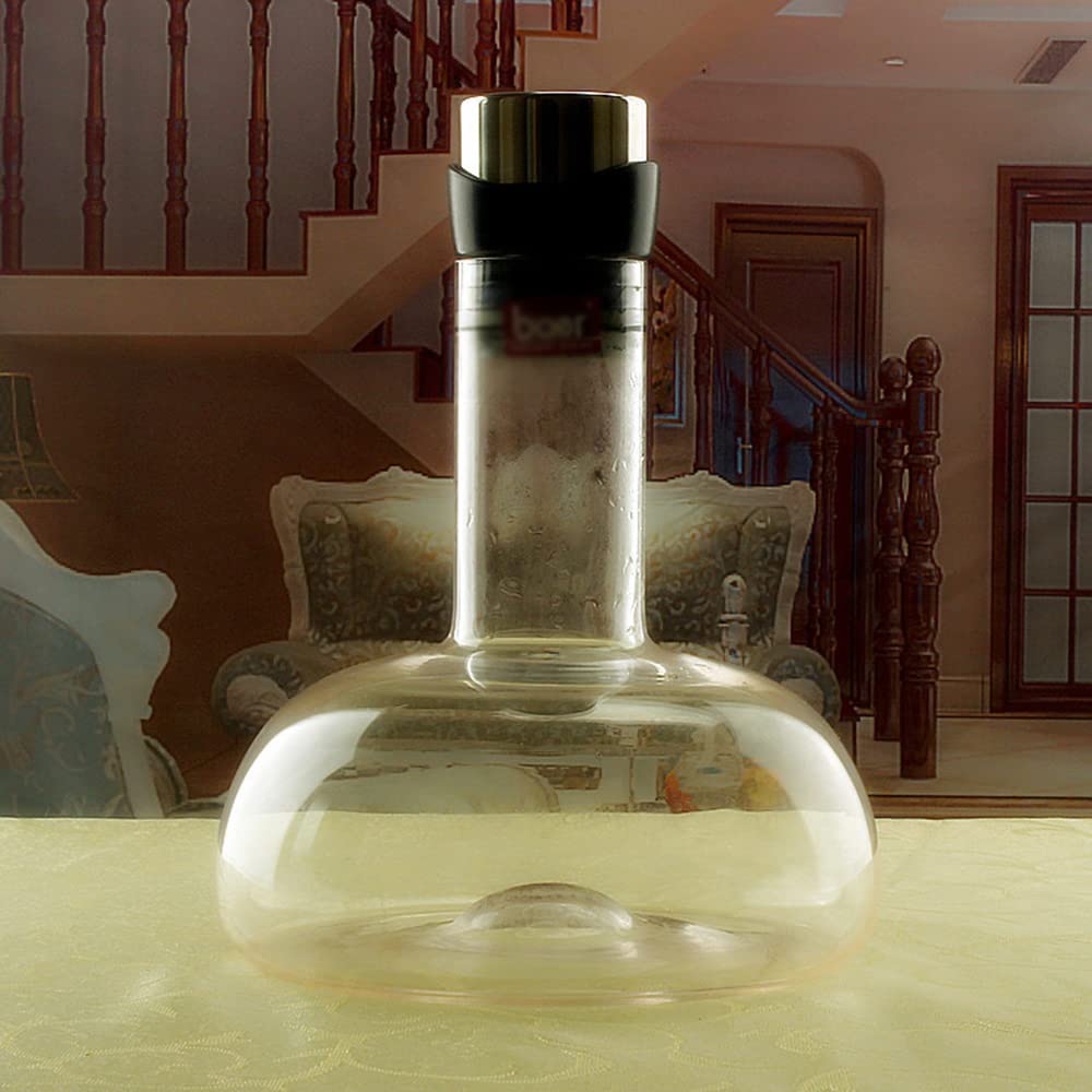 Premium Lead-Free Crystal Wine Decanter & Carafe - Fast Breathing Aerator for Full Bottle Wine Pitcher | Perfect for Red Wine Aeration, Gifts & Fine Dining