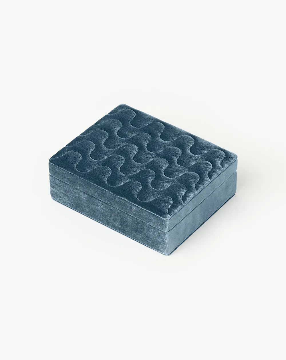 Luxury Velvet Jewelry Box with Blue Steel Accents - Elegant Storage for Necklaces, Rings & Earrings - Perfect for Gift Giving, Travel & Home Organization