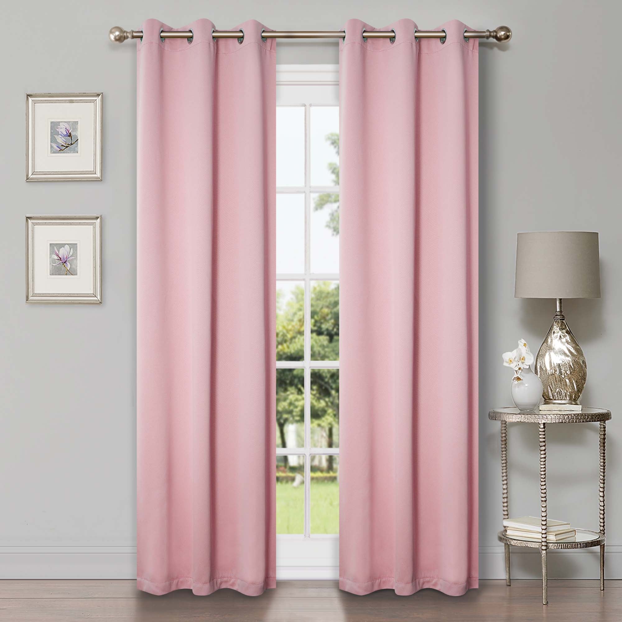 Blackout Curtains with Grommet Top - Solid Classic Modern Window Treatment for Bedroom & Living Room - Light Blocking & Noise Reducing