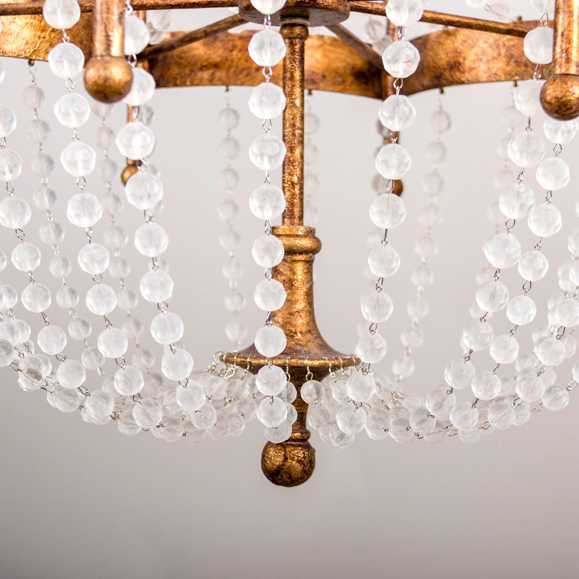 Chappell 8-Light Rustic Gold Candle Style Empire Chandelier - Elegant Farmhouse Lighting for Dining Room, Living Room & Bedroom