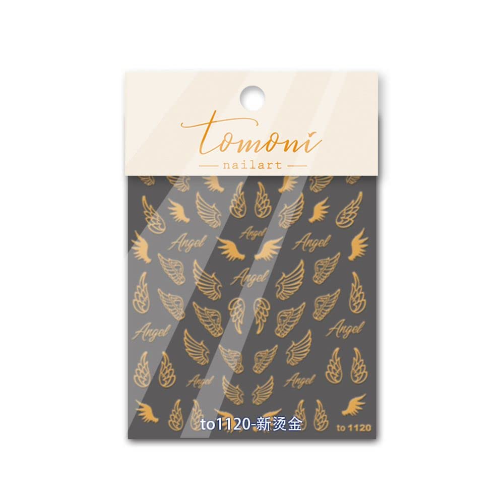 5D Creative Angel Wings Nail Art Stickers - Self-Adhesive Embossed Nail Decals for Women & Girls | Colorful Wing Designs for Parties, Weddings & Special Occasions