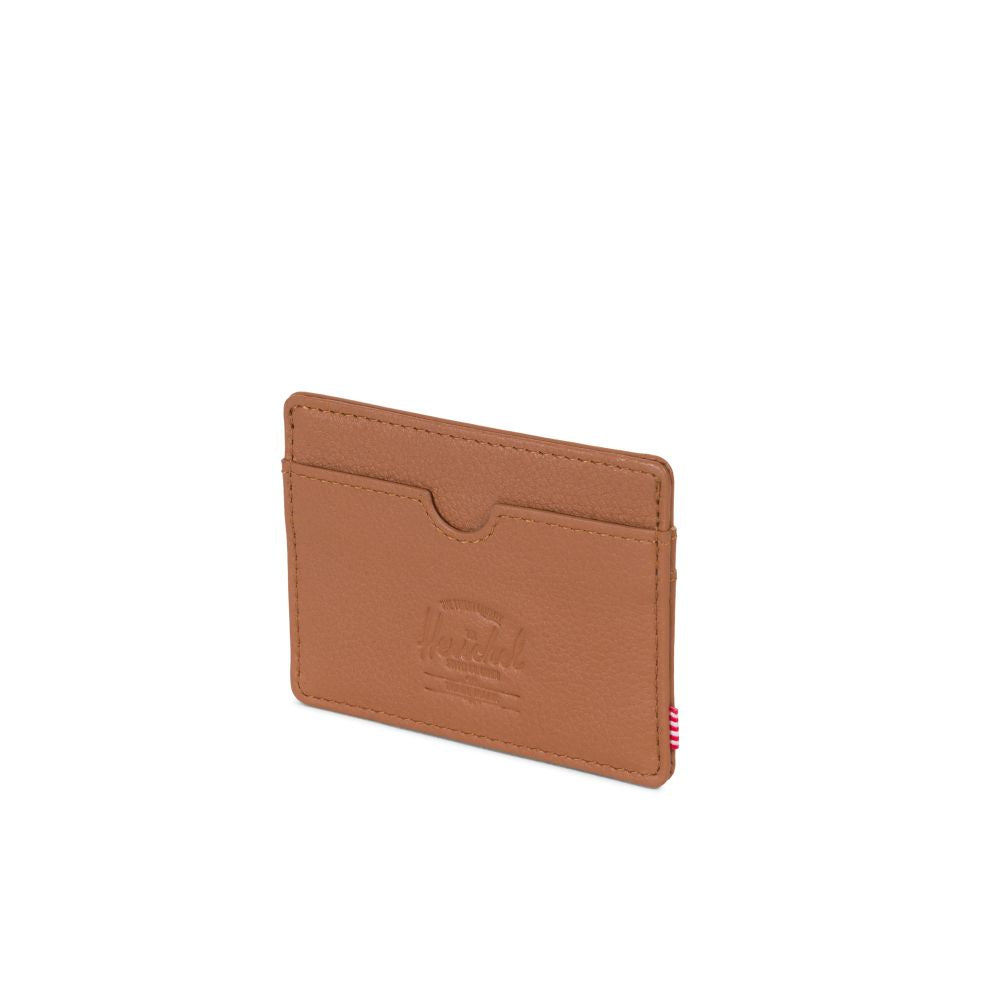 Herschel Charlie Wallet - Tan Pebbled Leather RFID Blocking Bifold Wallet for Men - Perfect for Travel, Business & Everyday Use