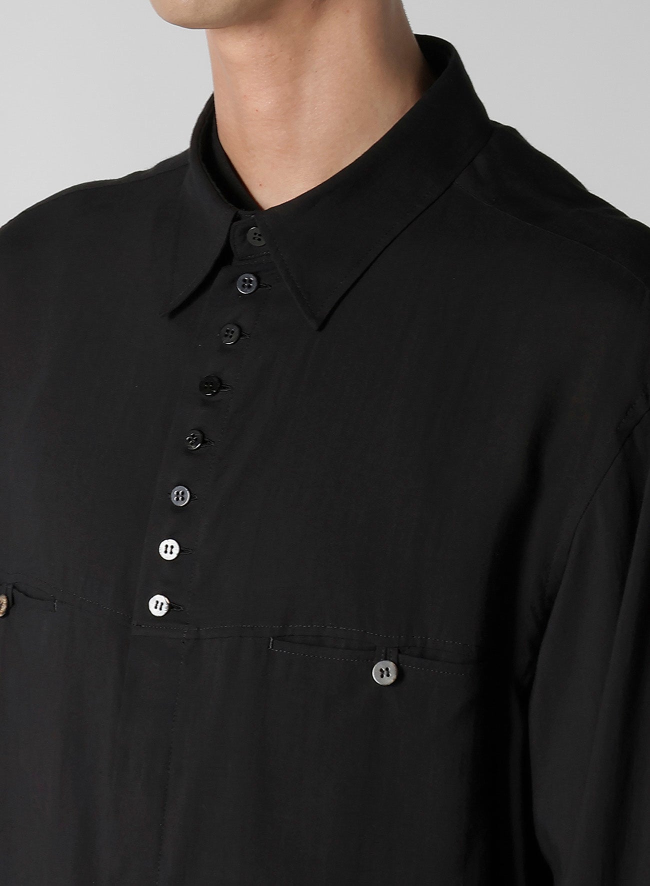 Men's Breathable Cellulose Lawn Button-Down Shirt with Detachable Collar - Casual & Formal Wear for Office, Outdoors, and Summer Events