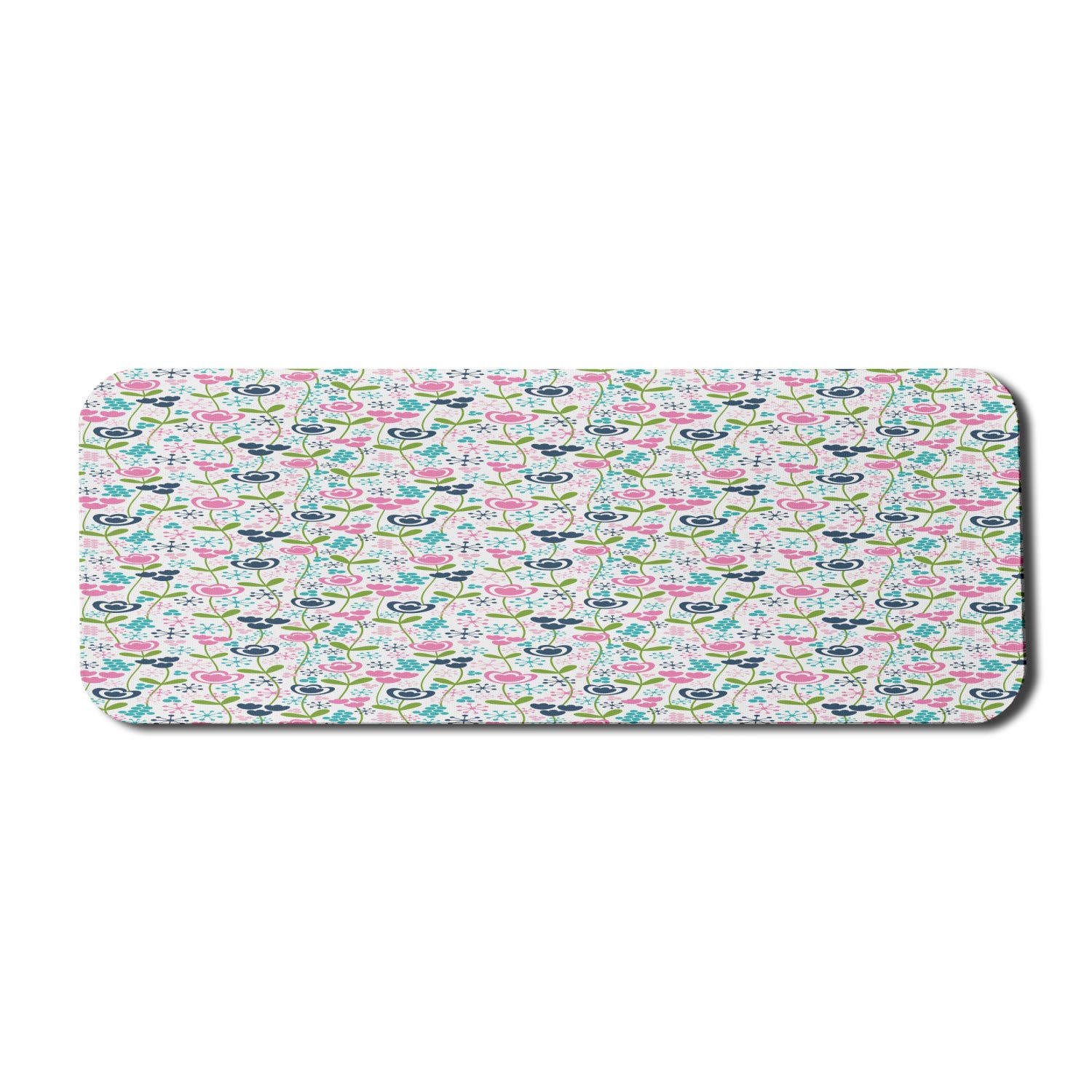 Ambesonne Floral Computer Mouse Pad - Non-Slip Rubber Base, Large 31
