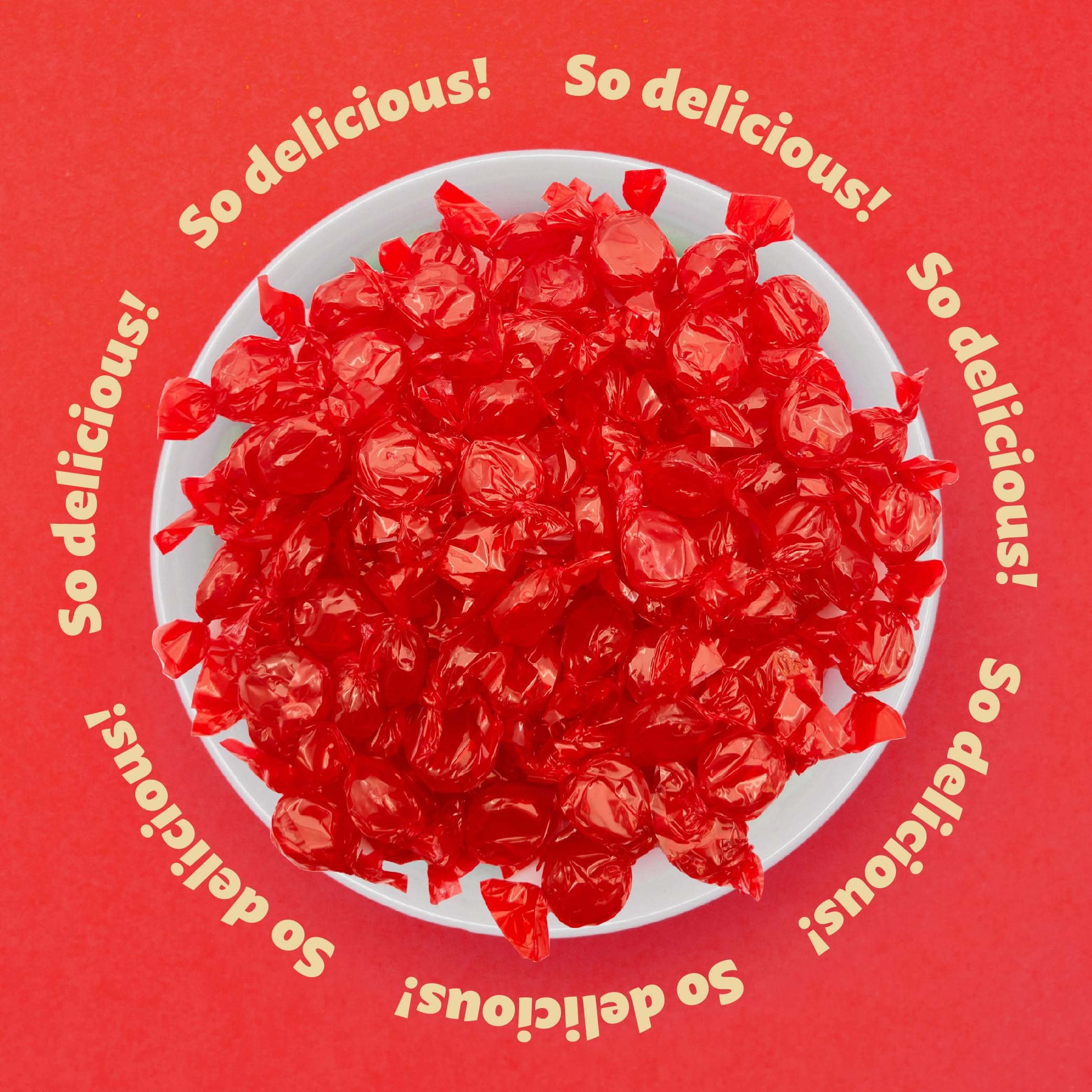 Premium Cinnamon Hard Candy Discs - 1.5lb Bulk Pack (24oz) - Individually Wrapped for Freshness - Perfect for Office Snacks, Party Favors & Holiday Treats
