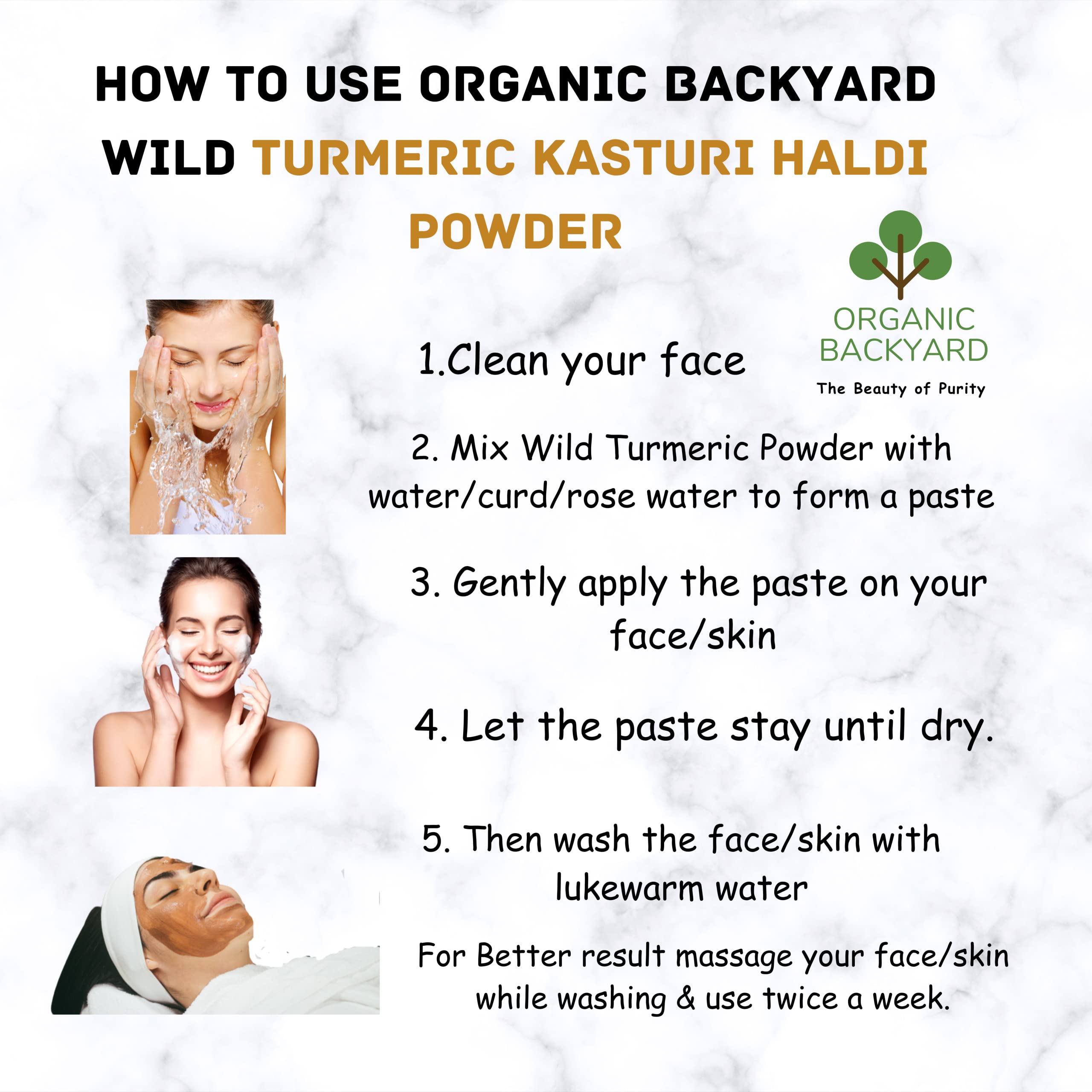 Organic Wild Turmeric (Kasturi Haldi) Powder 100g - Pure Golden Glow Essence for Radiant Skin & Face Care | Natural Brightening, Anti-Aging | DIY Face Mask & Ayurvedic Beauty Rituals
