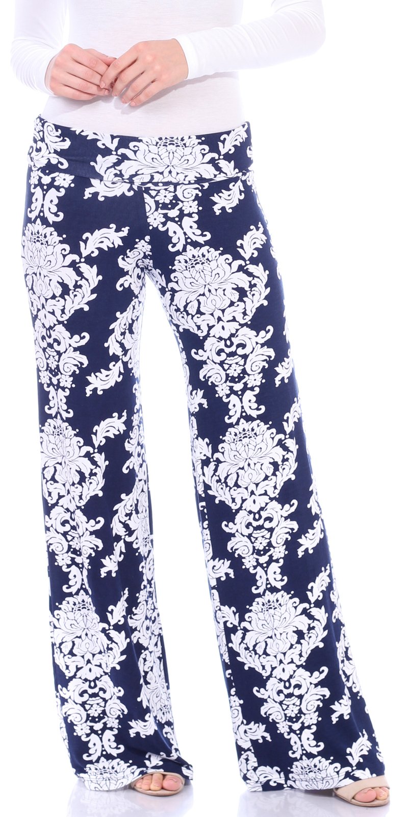 Popana Women's Palazzo Pants - Casual Wide Leg Summer Flare Pants for Plus Size - Made in USA - Perfect for Beach, Vacation & Boho Style Outfits