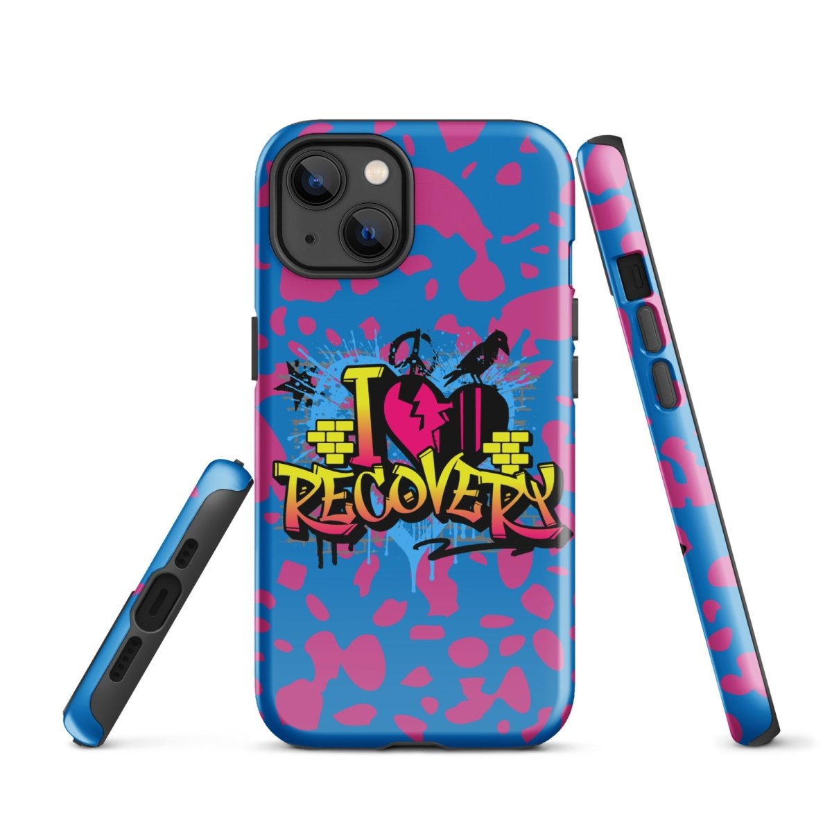 I Love Recovery iPhone Tough Case - Durable Protective Cover for iPhone | Perfect for Sober Living & Addiction Recovery Support