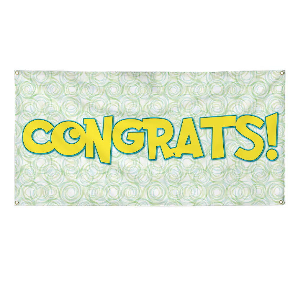 Custom Vinyl Banner - Multiple Sizes (60x144 Inches) | Weatherproof Outdoor Advertising Sign with 10 Grommets | Perfect for Graduations, Yard Sales, Business Promotions & Events