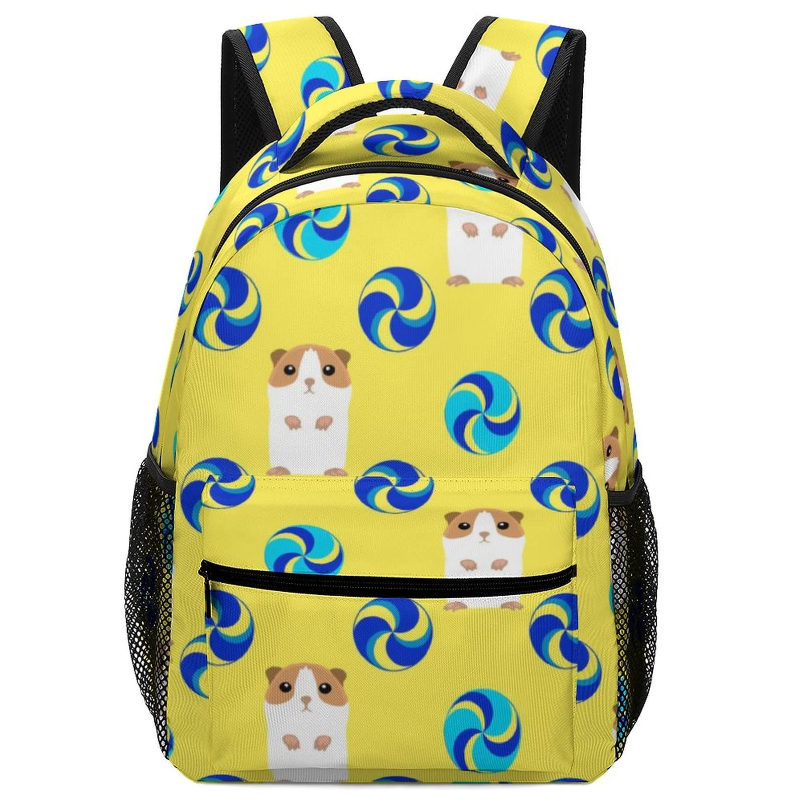 Personalized Yellow Hamster Princess School Backpack for Kids - Cute Printed Daypack for Travel, College & Casual Use - Durable & Stylish Bookbag for Girls