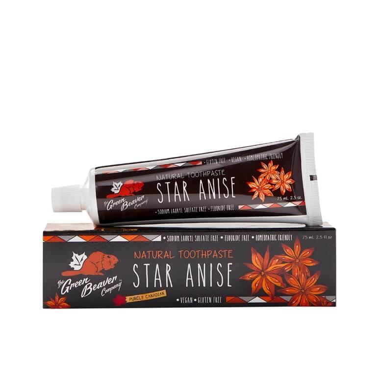 Green Beaver Natural Toothpaste with Star Anise - 75mL | Fluoride-Free, Organic & Vegan | Fresh Breath for Daily Oral Care & Travel