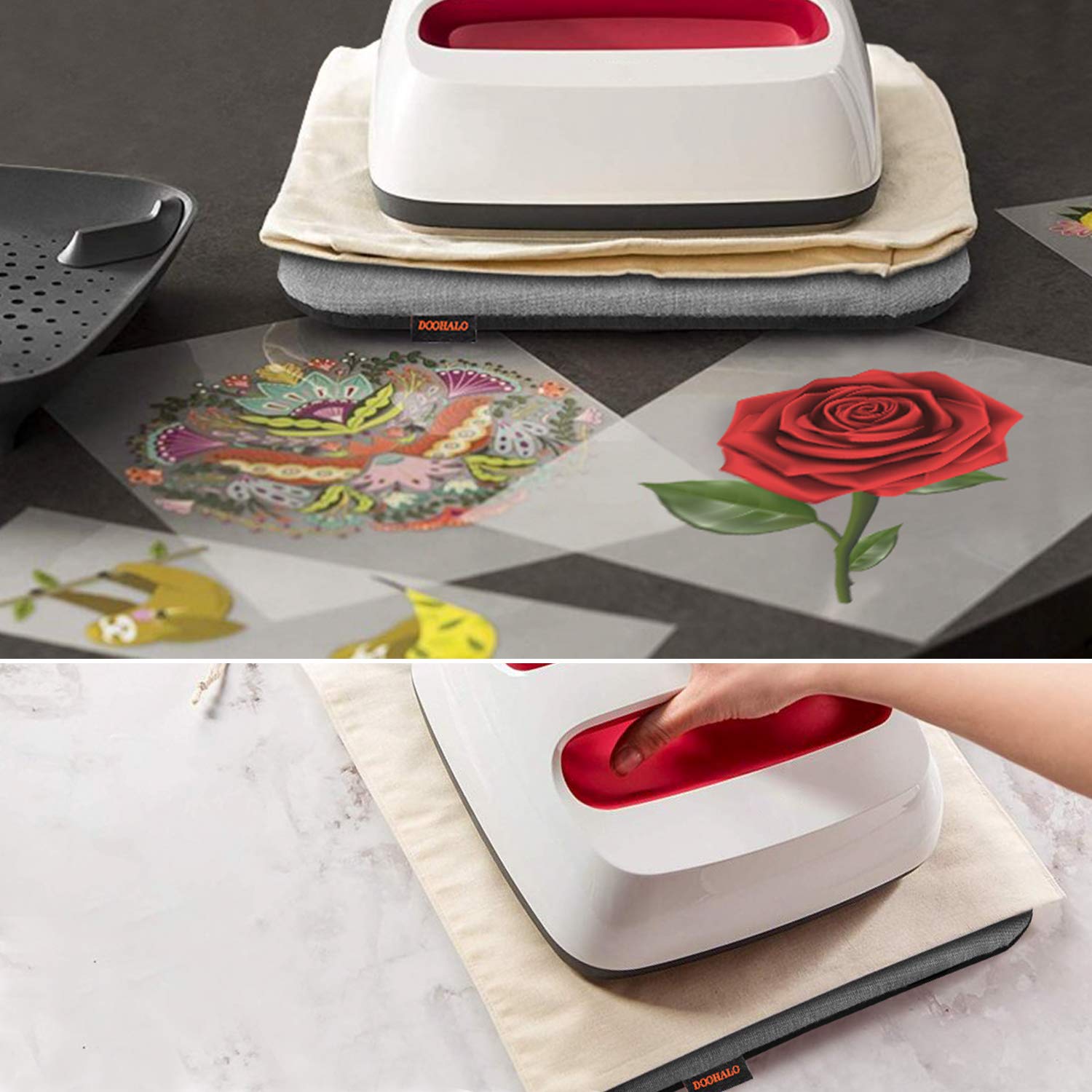 DOOHALO Heat Press Mat for Cricut EasyPress - Heat Resistant Craft Ironing Mat for Power Press Machine - Perfect for HTV Vinyl, T-Shirt Transfers & DIY Projects - Ideal for Home Crafting, Small Business & Custom Apparel Making