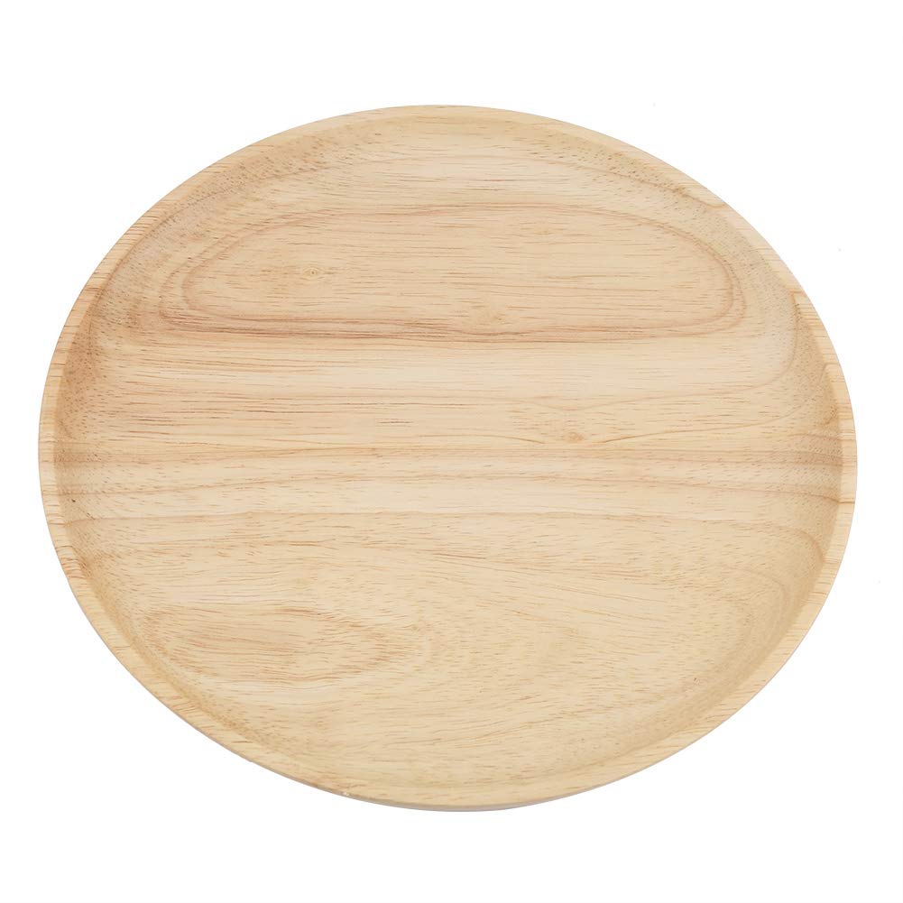 Elegant Round Wooden Tea Tray - 12.5x12.5cm Serving Plate for Sushi, Snacks & Fruits - Perfect for Home, Ottoman & Japanese Tea Ceremony