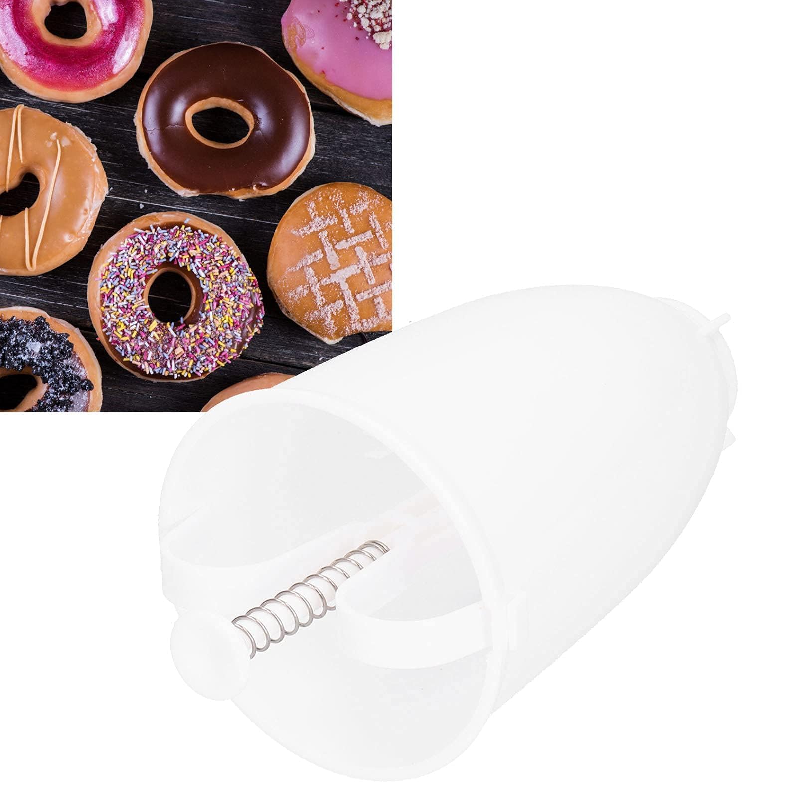 Mini Donut Maker Machine - Manual DIY Donut Hole Dispenser & Doughnut Mold for Homemade Biscuits, Perfect for Kitchen Baking, Breakfast & Party Snacks