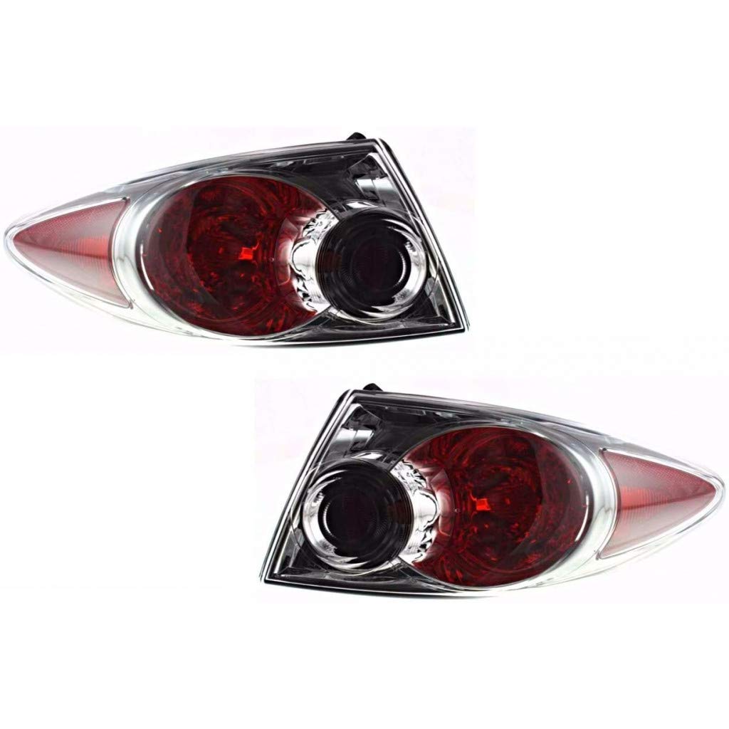 2006-2008 Mazda 6 Tail Lights Pair - DOT Certified LED Brake Lights with Bulbs (Driver & Passenger Side) | Perfect for Night Driving, Car Upgrades & Enhanced Safety | Compatible with MA2804102, MA2805102, MA2804103 | GP7A-51-160 Model
