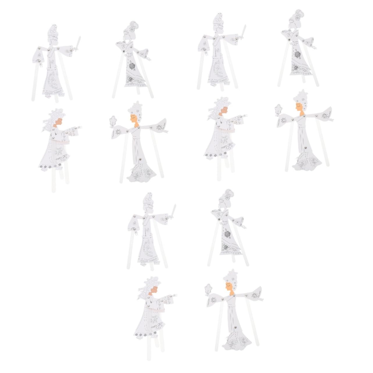Abaodam 12 Sets DIY Puppet Theater Craft Kit - 3D Assembly Paper Toys for Kids, Chinese Cultural Gift for Toddlers | Perfect for Creative Play, Birthday Gifts & Educational Activities