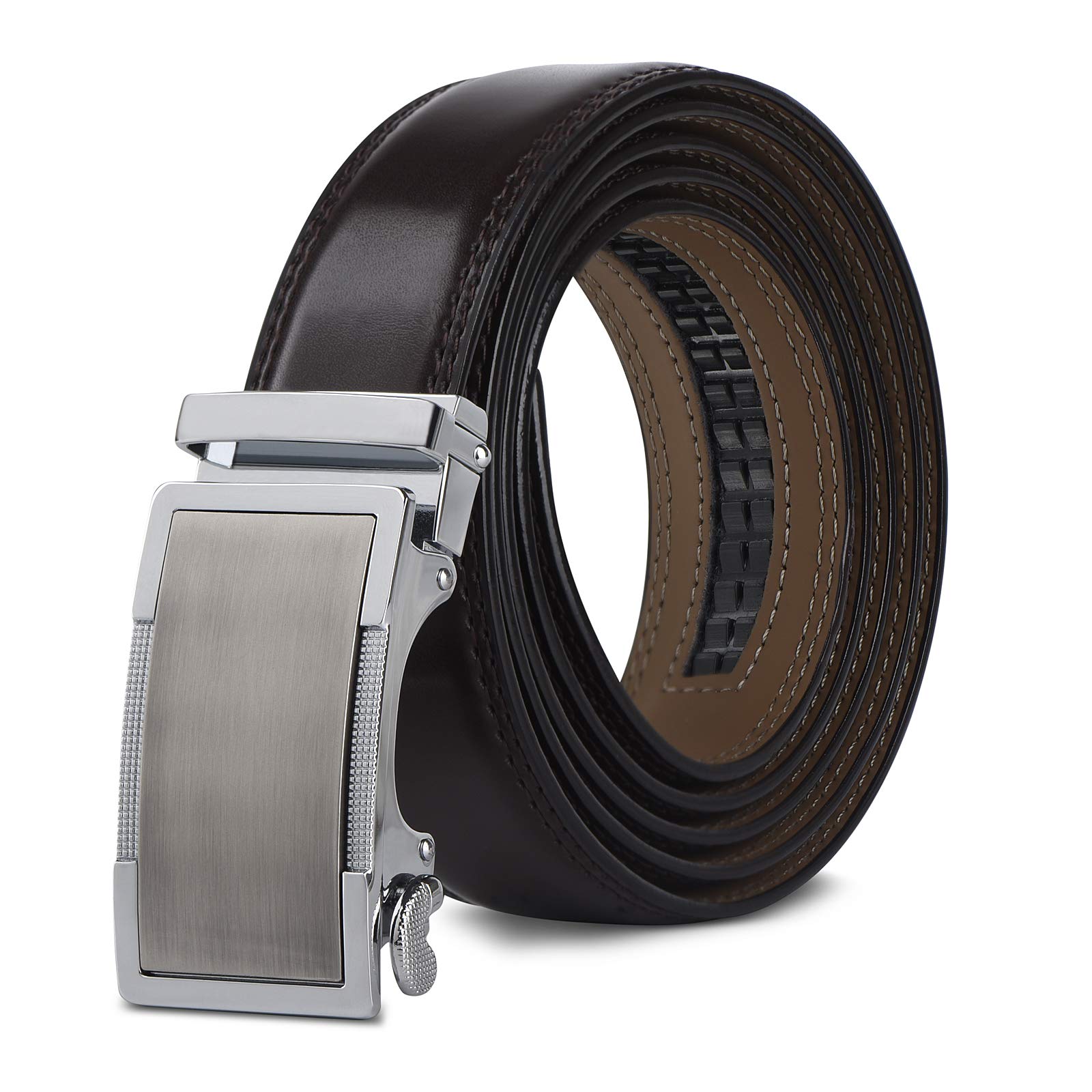 HYRISON Men's Leather Ratchet Belt - Adjustable Dress & Casual Belt for Jeans, Trousers, Suits | Perfect for Office, Wedding & Everyday Wear